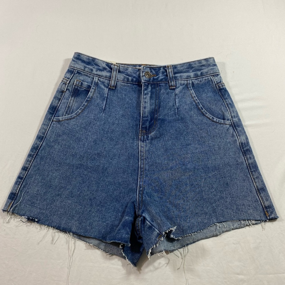 High waisted Denim jean Shorts Great Smoky Cut offs Pockets Small women’…